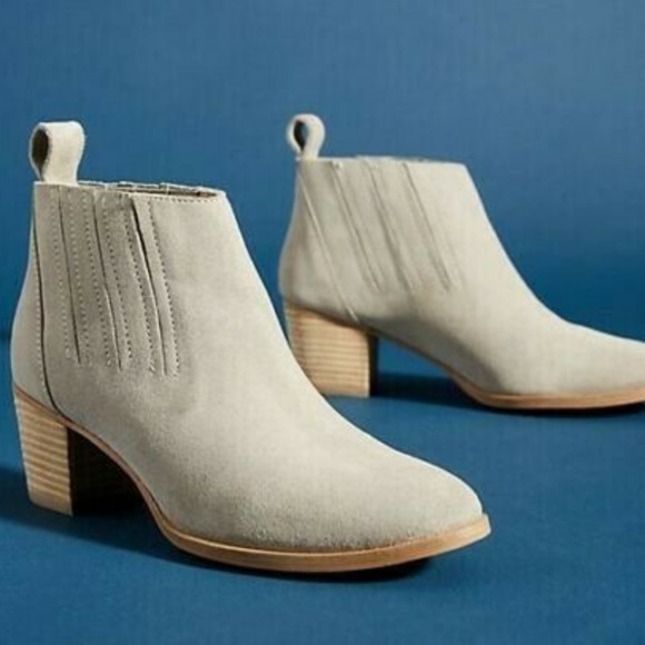 Anthropologie Shoes - NWT Anthropologie Lena Suede Ankle Boots Grey 39